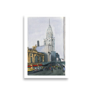 New York City: Grand Central Station & Chrysler Building - Fine Art Print  (Reproducción)